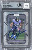 Ravens Ray Lewis Signed 2022 Panini Prizm #27 Card Auto Graded 10! BAS Slabbed