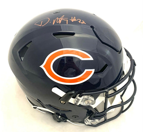 DAVID MONTGOMERY SIGNED CHICAGO BEARS SPEEDFLEX AUTHENTIC HELMET BECKETT COA