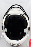Derek Carr Autographed Saints F/S Speed Flex Helmet-Beckett W Hologram *Smeared