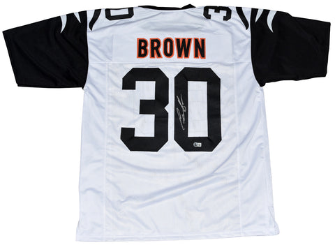 CHASE BROWN SIGNED AUTOGRAPHED CINCINNATI BENGALS #30 COLOR RUSH JERSEY BECKETT