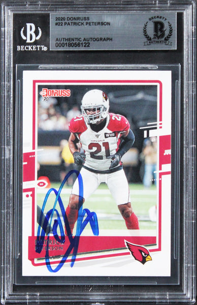Cardinals Patrick Peterson Authentic Signed 2020 Donruss #22 Card BAS Slabbed