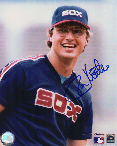Ron Kittle Signed White Sox Navy Jersey Close Up 8x10 Photo - (SCHWARTZ COA)