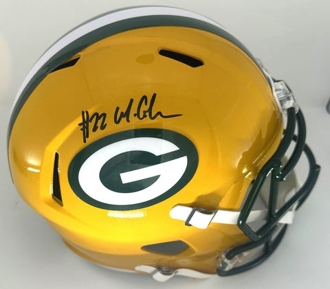 Packers Receiver MATTHEW GOLDEN Signed Full Size Replica Speed Helmet AUTO - BAS