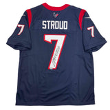Autographed/Signed C.J CJ Stroud Houston Blue Nike Football Jersey Fanatics COA