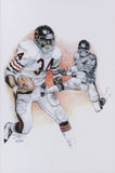 Walter Payton Bears Framed 13x19 Lithograph Signed By Artist Brian Barton PA
