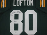 Packers JAMES LOFTON Signed Custom Replica Green Jersey AUTO w/ HOF '03 - BAS