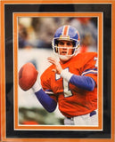John Elway Autographed Double-Inscribed Deluxe Framed Broncos Jersey BAS COA