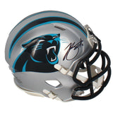Bryce Young Autographed Carolina Panthers Mini Speed Helmet Fanatics