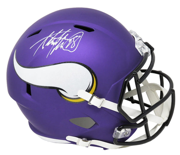 Adrian Peterson Signed Vikings Riddell F/S Speed Replica Helmet - SCHWARTZ COA