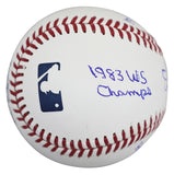 Orioles Eddie Murray "Career Stat" Signed Manfred Oml Baseball W/ Case BAS Wit