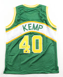 Shawn Kemp Signed Super Sonics Jersey (Beckett) Seattle's #1 Pck 1989 NBA Draft