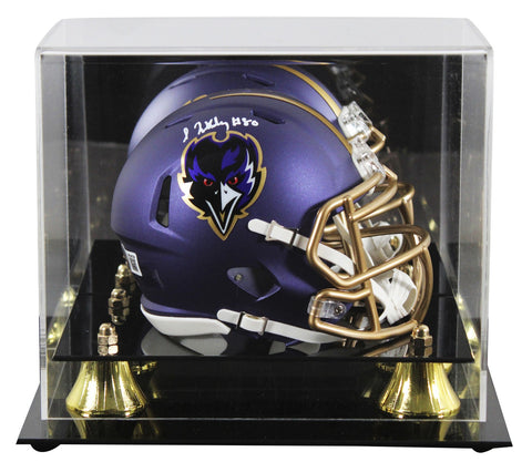 Ravens Isaiah Likely Signed 2024 On-Field Alt Speed Mini Helmet W/ Case BAS Wit