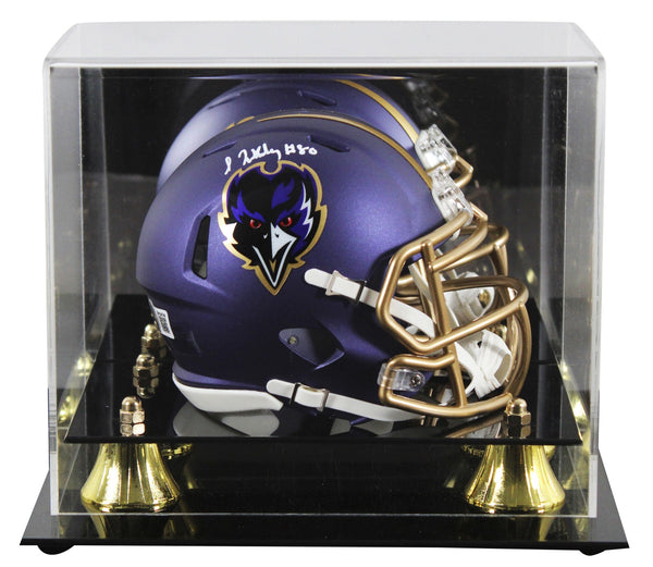 Ravens Isaiah Likely Signed 2024 On-Field Alt Speed Mini Helmet W/ Case BAS Wit