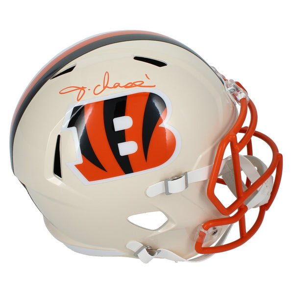 Ja'Marr Chase Autographed Cincinnati Bengals RETRO Speed Full Size Helmet Becket