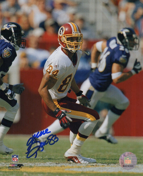 Andre Reed Signed Washington Football Team Action 8x10 Photo- (SCHWARTZ COA)