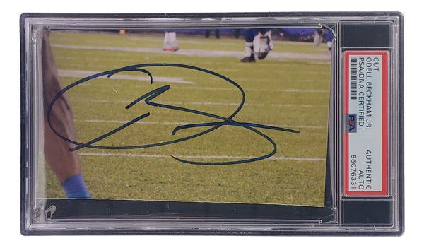 Odell Beckham Jr Signed Slabbed Baltimore Ravens Cut Signature PSA/DNA 85076331