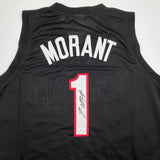 Autographed/Signed Ja Morant Portland Black Basketball Jersey JSA COA
