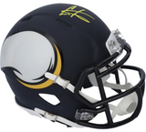 CRIS CARTER Autographed Minnesota Vikings AMP Mini Speed Helmet FANATICS