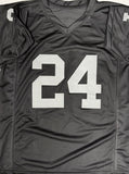 Raiders HOF'er CHARLES WOODSON Signed Custom Replica Black Jersey AUTO - JSA