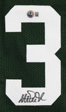 Michigan State Magic Johnson Signed Green Pro Style Framed Jersey BAS Witness 4