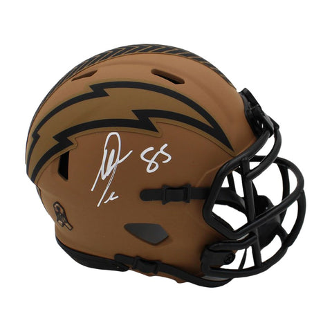 Antonio Gates Signed Chargers Salute To Service Mini Helmet - Beckett