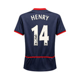 Thierry Henry Signed Arsenal Away Soccer Jersey #14 with Beckett COA