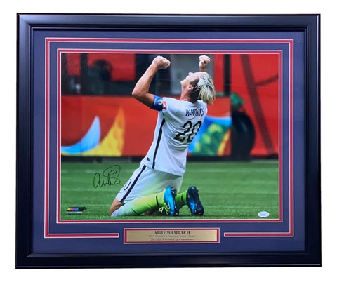 Abby Wambach Signed Framed 16x20 USA Women's Soccer Photo JSA