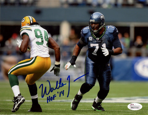 Walter Jones Autographed/Signed Seattle Seahawks 8x10 Photo HOF JSA 48598