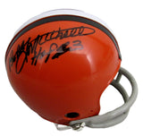 Bobby Mitchell HOF Signed/Inscribed Browns Mini Football Helmet JSA 213144
