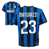 Marco Materazzi Signed Inter Milan Soccer Jersey #23 with Beckett COA