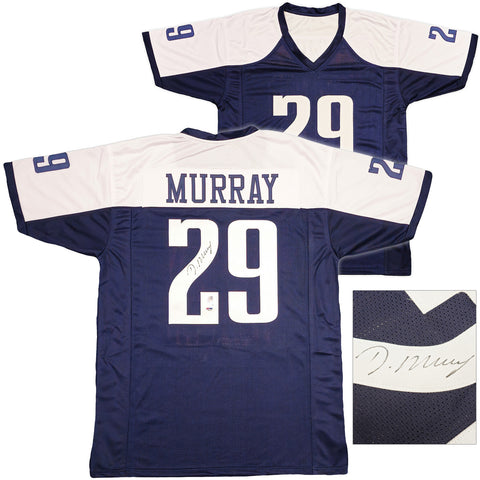 DALLAS COWBOYS DEMARCO MURRAY AUTOGRAPHED NAVY BLUE JERSEY PSA/DNA STOCK #237709