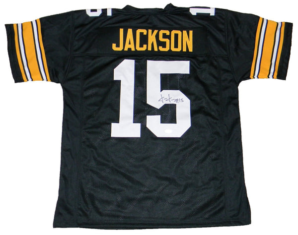 JOSH JACKSON AUTOGRAPHED IOWA HAWKEYES #15 BLACK JERSEY JSA