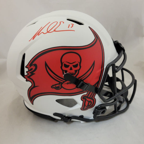 MIKE EVANS SIGNED TAMPA BAY BUCCANEERS LUNAR ECLIPSE SPEED AUTHENTIC HELMET BAS