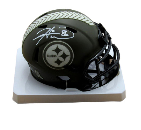 Hines Ward Autographed Salute To Service Mini Helmet Steelers Beckett 180989