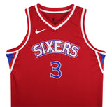76ers Allen Iverson Signed Red Nike Jordan Swingman Jersey JSA #AU78385
