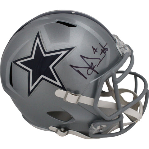 Dak Prescott Autographed Dallas Cowboys F/S Helmet Beckett 46405
