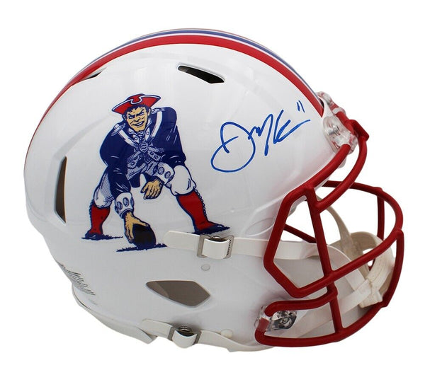 Julian Edelman Signed New England Patriots Speed Full Size TB 90-92 NFL Helmet