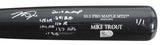 Mike Trout "2019 Stat" Signed Game Ready Old Hickory Pro Maple MT27* 1/1 Bat BAS