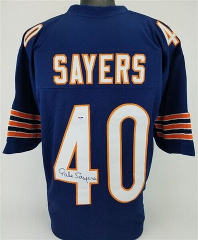 Gale Sayers Signed Chicago Bears Jersey (PSA COA) 4xPro Bowl RB 1965-1967,1969