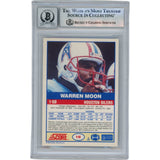 Warren Moon Autographed 1989 Score #15 HOF Slabbed Trading Card Beckett 50629