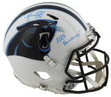 Panthers Luke Kuechly "KP" Signed Flat White Proline Full Size Speed Helmet BAS