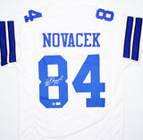 Jay Novacek Autographed White Style Jersey- Beckett W Hologram *Silver