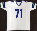 SEATTLE SEAHAWKS WALTER JONES AUTOGRAPHED WHITE JERSEY "HOF '14" MCS HOLO 157868