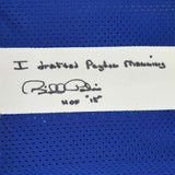 FRAMED Autographed/Signed BILL POLIAN HOF 33x42 Indianapolis Blue Jersey JSA COA