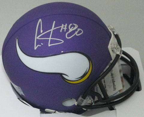 Vikings Hall of Famer CRIS CARTER Signed Riddell Mini Helmet AUTO
