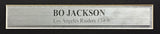 RAIDERS BO JACKSON AUTOGRAPHED SIGNED FRAMED BLACK JERSEY BECKETT WITNESS 220549