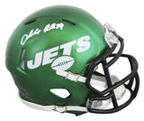 Jets Darrelle Revis Authentic Signed 2019-23 TB Speed Mini Helmet BAS Witnessed