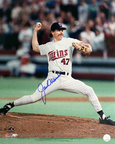 Jack Morris Signed Minnesota Twins Pitching Action 16x20 Photo - (SCHWARTZ COA)