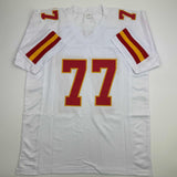 Autographed/Signed Willie Roaf HOF 2012 Kansas City White Jersey Beckett BAS COA