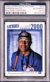 Blue Jays Vernon Wells Signed 2000 Upper Deck Victory #337 Rookie Card PSA Slab